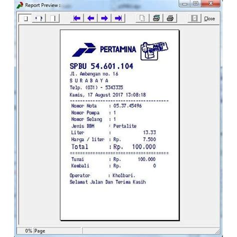 Detail Contoh Struk Spbu Koleksi Nomer 16