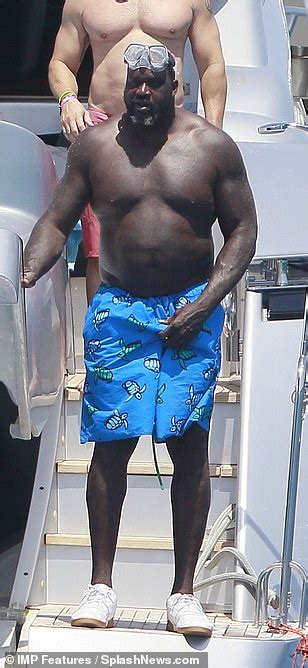 NBA Legend Shaquille O Neal Goes Shirtless In A Pair Of Electric Blue