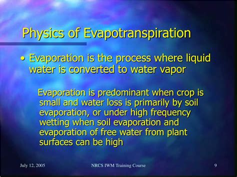 Ppt Evapotranspiration Concepts And Irrigation Water Requirements