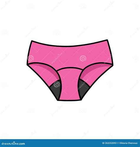 Menstrual Panties Doodle Icon Vector Color Line Illustration Stock