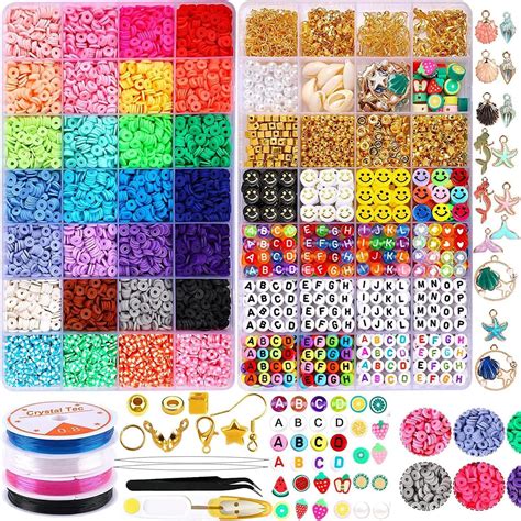 Lancuthek Clay Beads For Bracelet Making Kit Colors Polymer