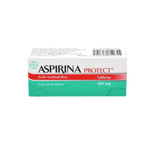 Acido Acetilsalicilico 100 Mg 28 Tab Lr Aspirina Protect Farmasuper