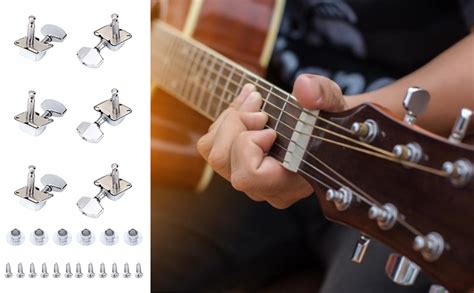 Acoustic Guitar Tuning Pegs 3r 3l Guitar String Chrome Tuning Pegs Tuners Machine Heads For