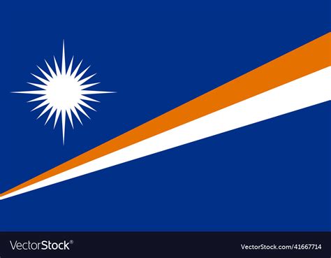 Marshall Islands Official Flag Of Country Vector Image