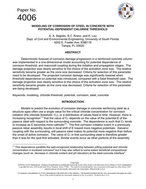 Pdf Modeling Of Corrosion Of Steel In Concrete Sagues Documents