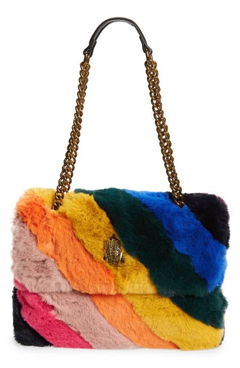 Kurt Geiger Large Kensington Faux Fur Crossbody Bag In Open Miscellaneous Modesens