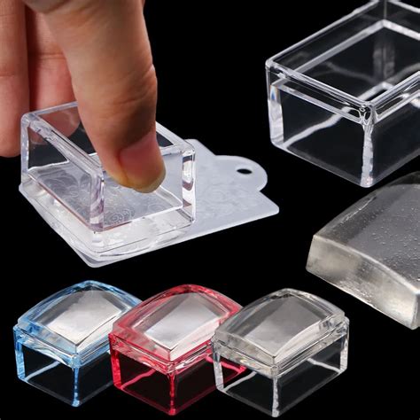 New Rectangle Silicone Nail Stamper With Scraper Stamping Printing