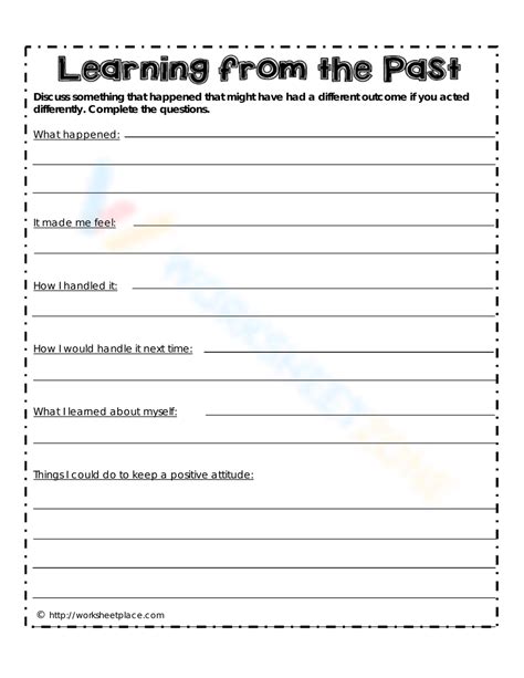 Learning From The Past Worksheet