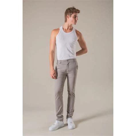 Cal A Social Masculina Em Sarja Bolso Faca Sport Fino Lycra