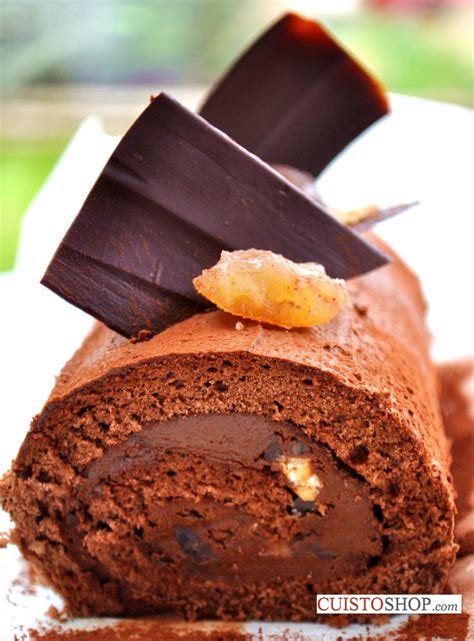 Gâteau roulé au chocolat bûche au chocolat