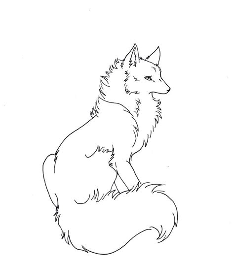 Anime Wolves Line Art