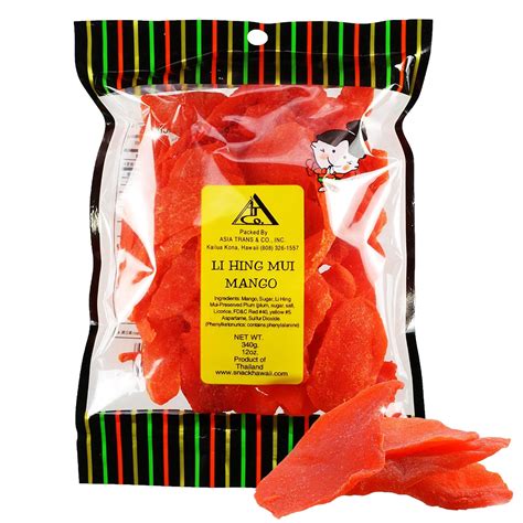 Amazon Asia Trans Li Hing Mui Dried Mango Hawaiian Favorite