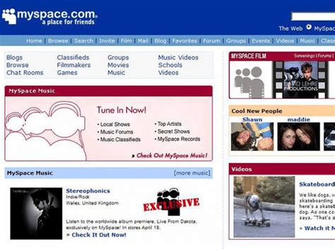 Nacimiento De Myspace En 2003 Fuente Actualidad Rt 37 Frente A