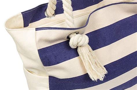 Custom Printed Summer Rope Handle Striped Canvas Beach Tote Bag Buy Beach Tote Bag Canvas