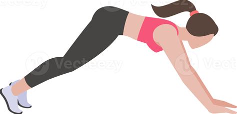 Woman Exercises Flat Color 18925186 Png