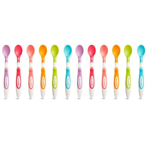 Munchkin Soft Tip Infant Spoons Bpa Free Multi Color 12 Pack