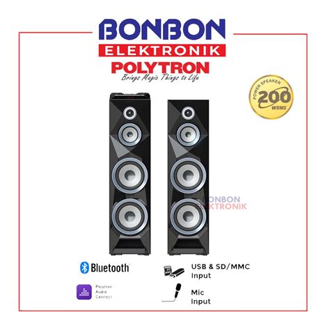 Jual Polytron Active Speaker Pas 8bf22 Double Woofer 8 Inch Shopee