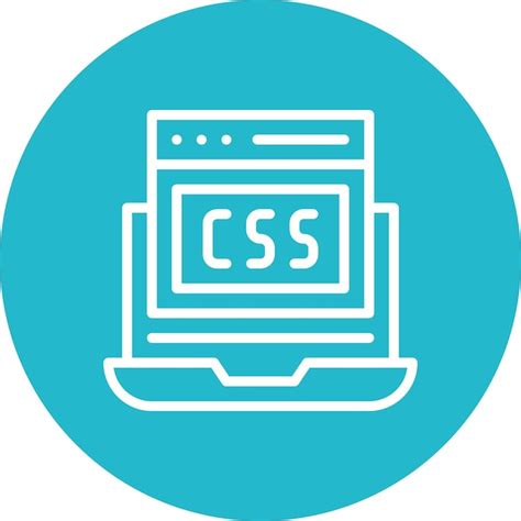 Ilustraci N Del Icono Vectorial De C Digo Css Del Conjunto De Iconos De