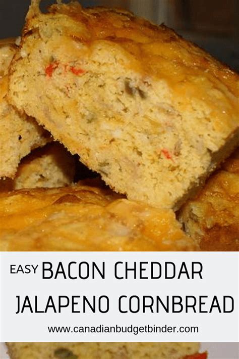 Easy Bacon Cheddar Jalapeno Cornbread Canadian Budget Binder