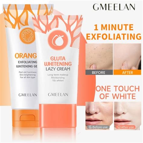 Gmeelan Orange Exfoliating Gel Glutathione 50 100g Whitening Lazy Cream