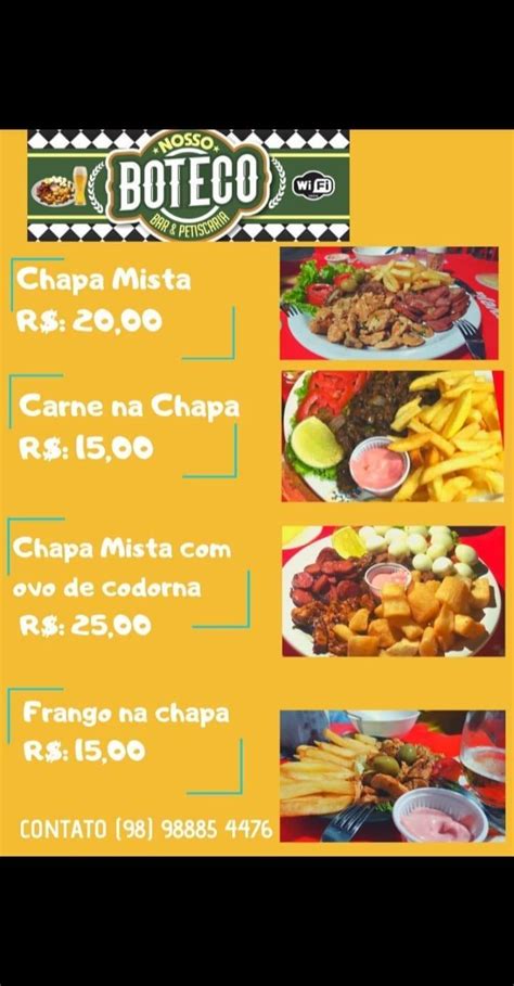 Menu Em Nosso Boteco Bar E Petiscaria Brasil