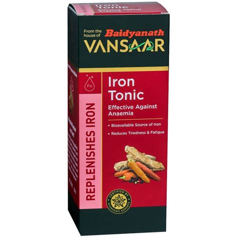 Buy Baidyanath Vansaar Iron Tonic For Replenishes Iron 450 Ml In