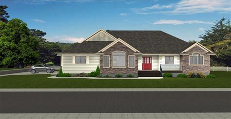 HOUSE PLAN 2012607 EXECUTIVE STYLE BUNGALOW WITH SIDE GARAGE By