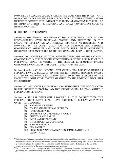 Pdp Laban Proposed Constitution Of The Federal Republic Of The