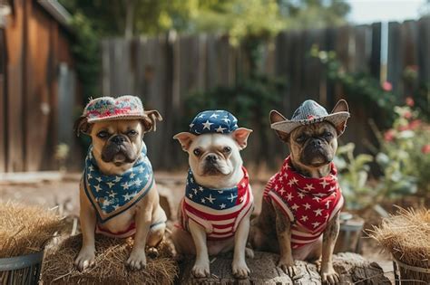 Premium Photo 4th Of July Patriotic Dogs Parade