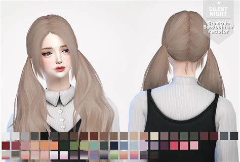 Silent Night Stealthic S BabyDoll Hair Recolor Sims 4 Hairs