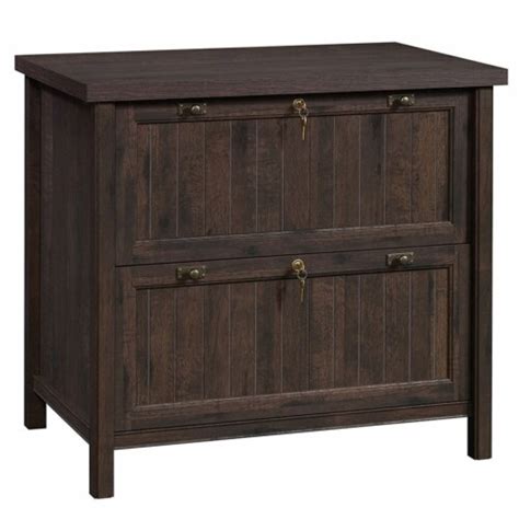 Sauder Costa Engineered Wood Drawer Lateral File Cabinet In Coffee