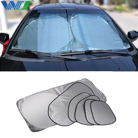 WJ 6Pcs/Set Foldable Auto Car Sunshade Sun Shade Windshield Visor Cover Front Rear Window UV ...