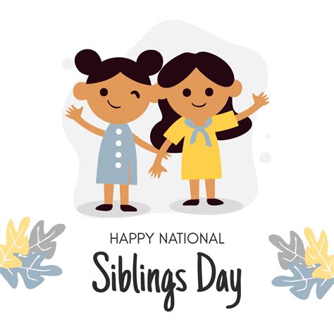 Free Happy National Siblings Day Vector Template Edit Online