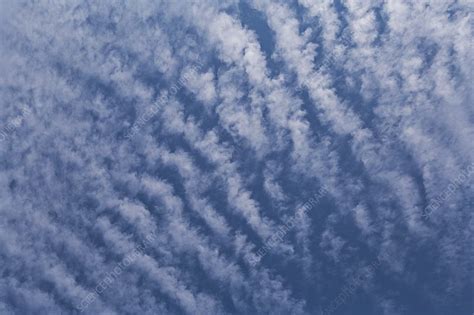 Altocumulus stratiformis clouds - Stock Image - C040/0909 - Science ...