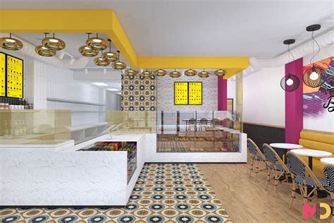 Doughnut Shop Interior Design Inspired by African Colors and Patterns