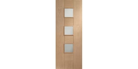 Xl Joinery Messina Pre Finished Oak 3 Light Glazed Internal Door From £26699