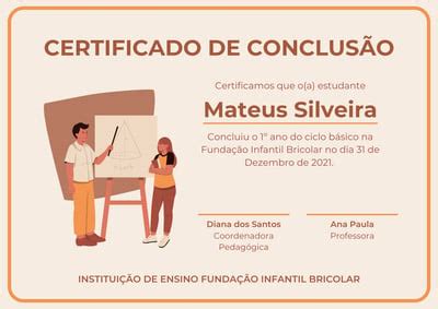 Elabore certificados de conclusão personalizáveis Canva