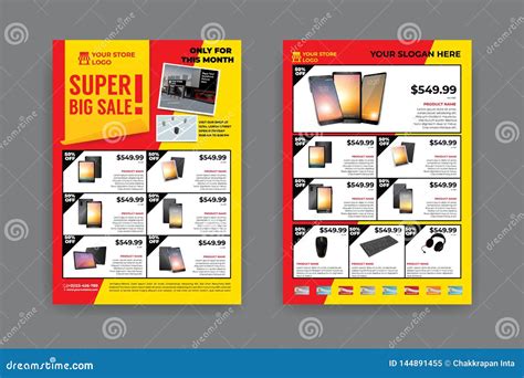 Flyer Template For Sale Promotion Stock Vector Illustration Of Price