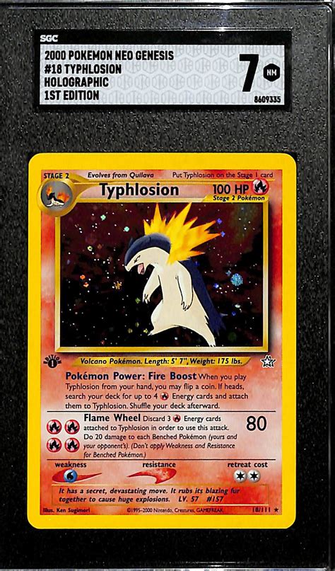 Lot Detail Pokemon Neo Genesis St Edition Typhlosion Holo