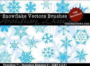 Snowflake Vector Brushes for Photoshop - Nature Photoshop Brushes | BrushLovers.com