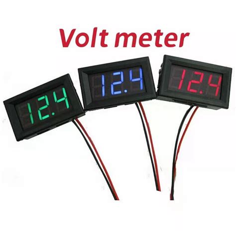 LED 12V 24V Digital Display Voltmeter Car Volt Meter Batter