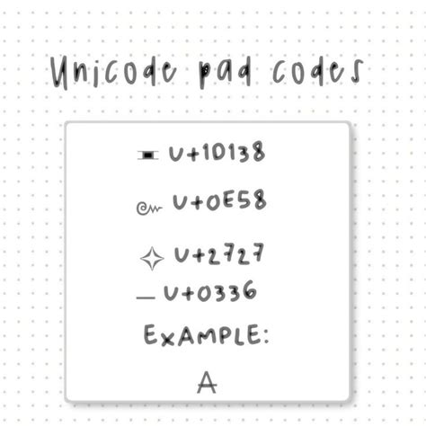 Unicode pad codes 01 Simbolos para nicks Símbolos Dicas de ensino