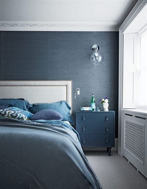 Urban Glamour 39 Blue Bedroom Blue Bedroom Ideas For Couples Blue Wallpaper Bedroom