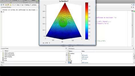 Tracer Une Fonction Deux Variable Sous Matlab Youtube