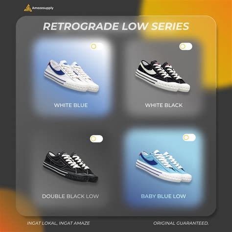 Jual Compass Retrograde Low Black White Double Black Baby Blue