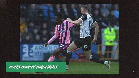 Highlights Notts County 0 0 Yeovil Town Youtube