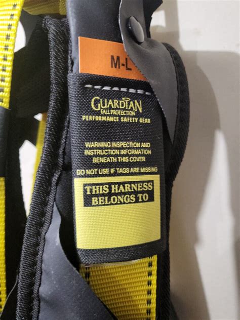 Guardian Fall Protection 11011 Body Harness Universal 5mbs 4mbs 11160