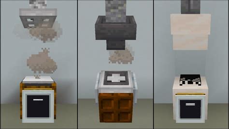 Minecraft 3 Stove Designs Tutorial Youtube