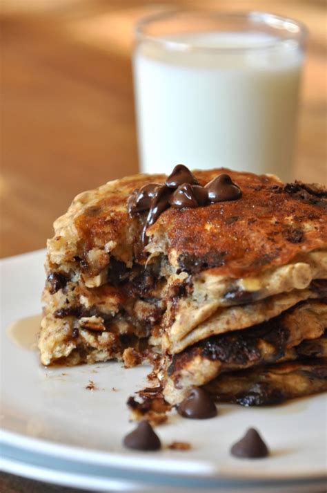 Chocolate Chip Oatmeal Pancakes Minimalist Baker Recipes