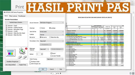 Cara Print Excel Agar Tidak Kecil Dan Tidak Terpotong Terbaru Youtube